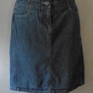 HAD IT TOO LONG GOTTA GO Ann Taylor denim skirt sz 0 vintage